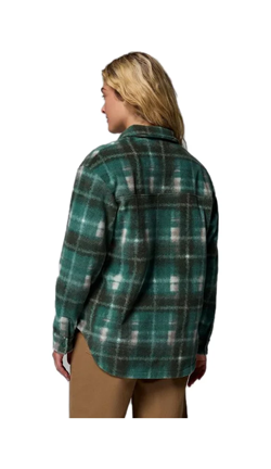 GIACCA CAMICIA IN PILE BENTON SPRINGS VERDE E NERA 